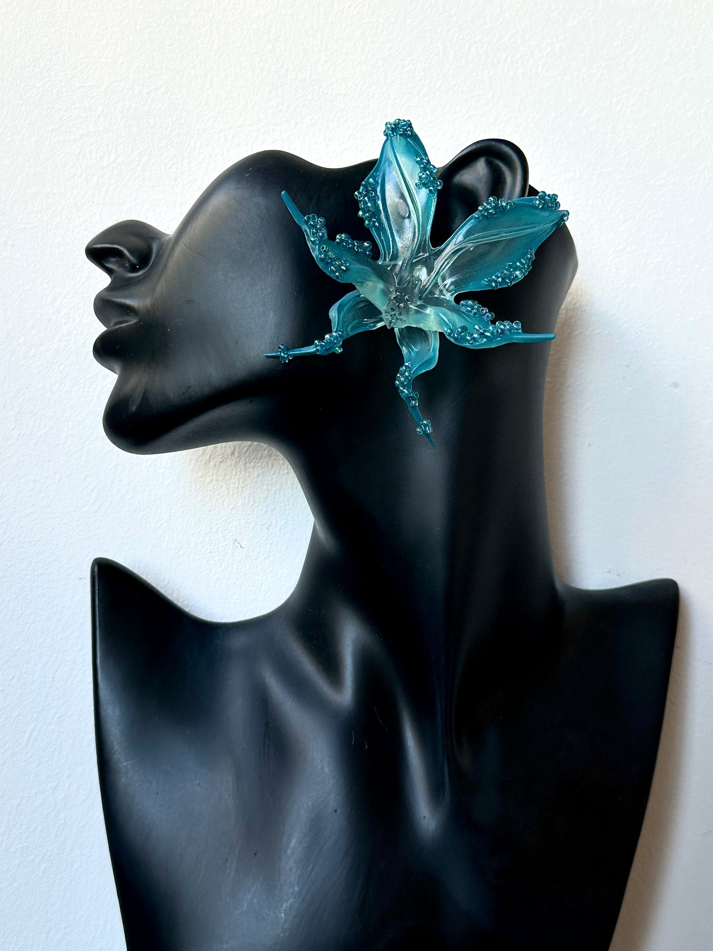 Oceanbloom Beaded Orchid Earrings