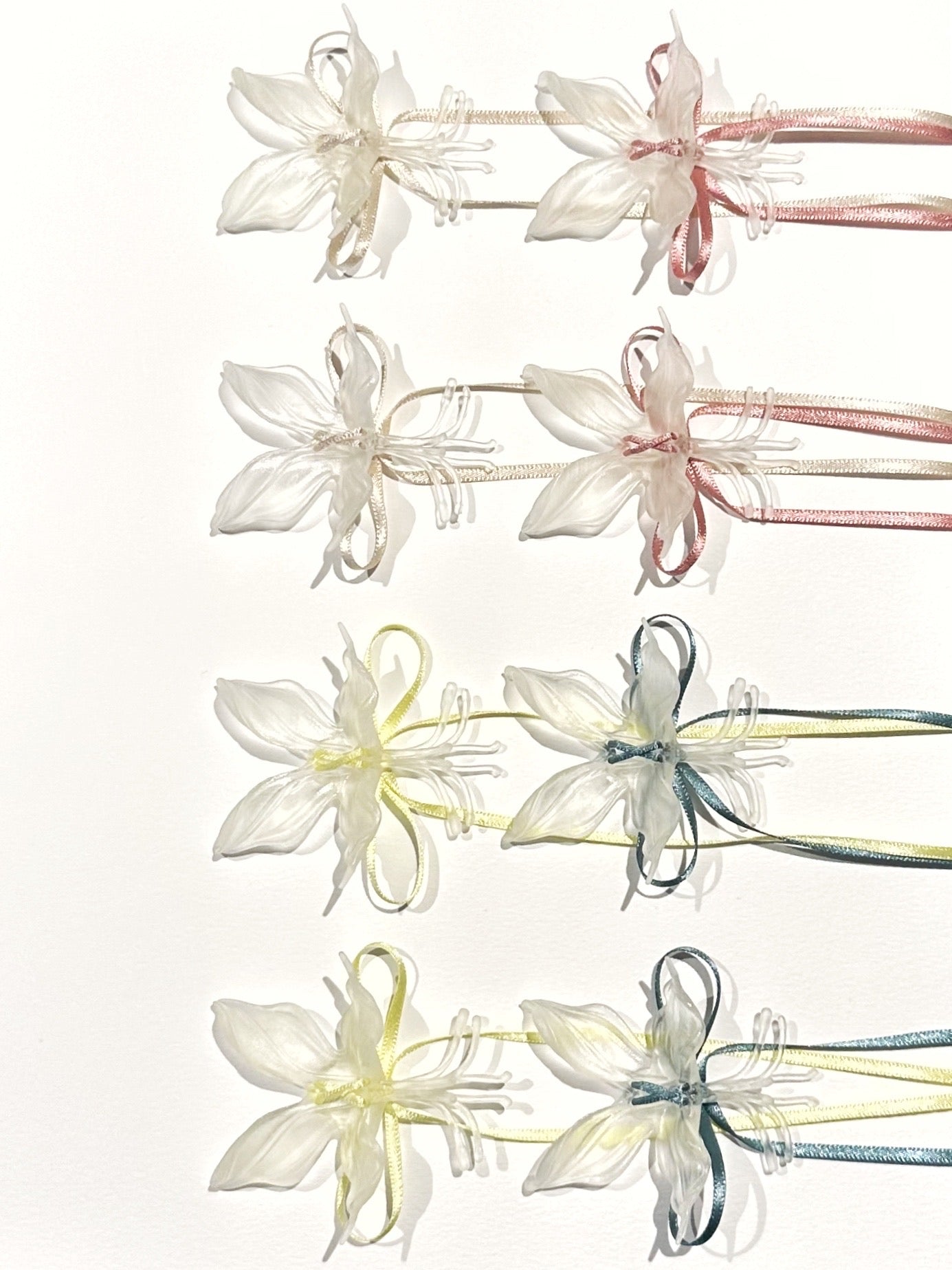 Clear Orchid Whispers Earrings Ribbon