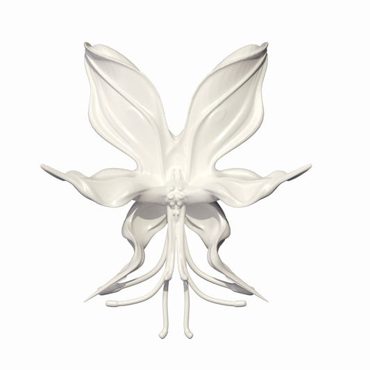 White Orchid Whisper Brooch