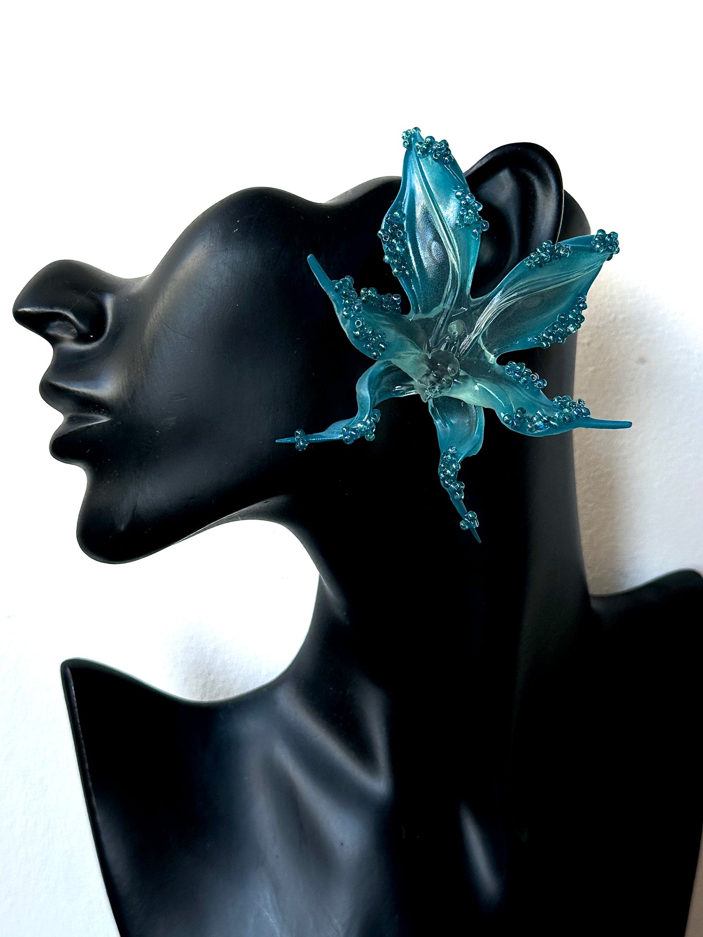 Oceanbloom Beaded Orchid Earrings