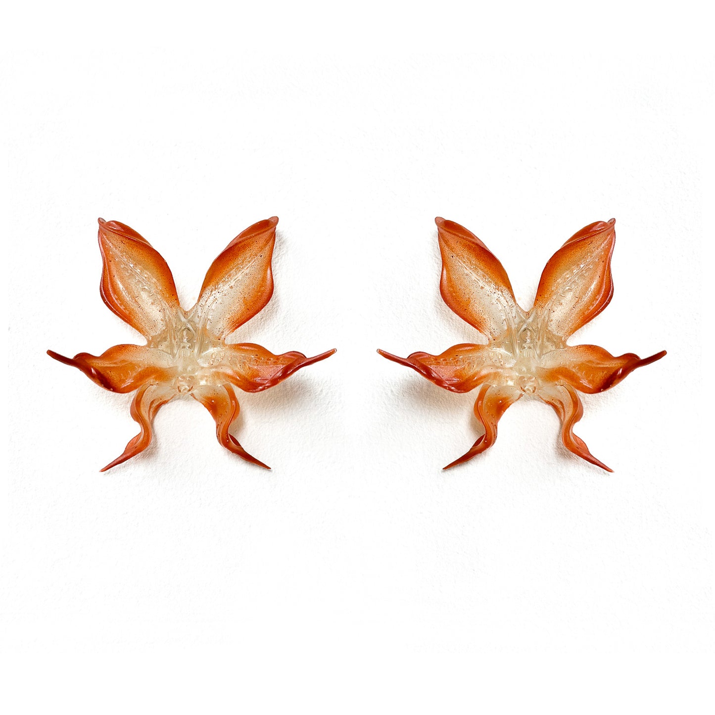 Burnt Sunset Orchid Earrings