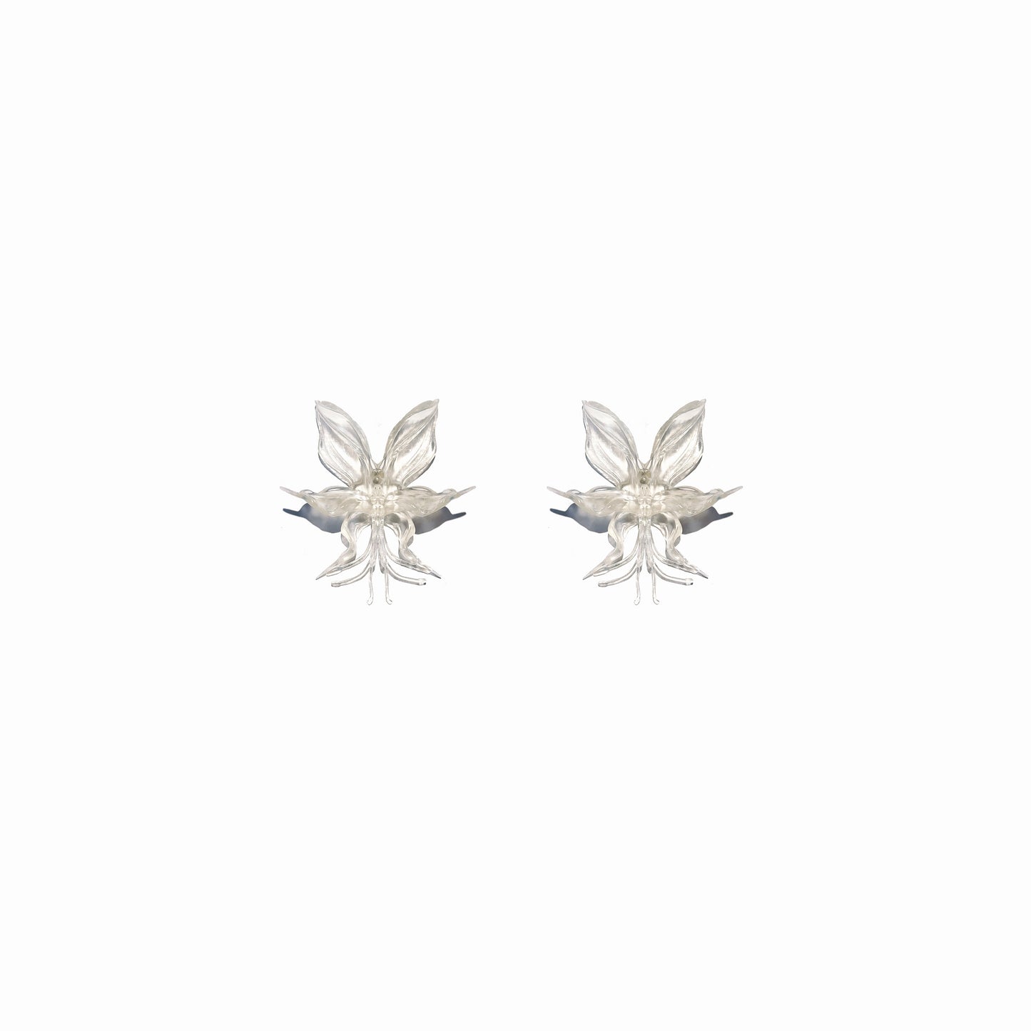 Clear Orchid Whisper Earrings- Mini