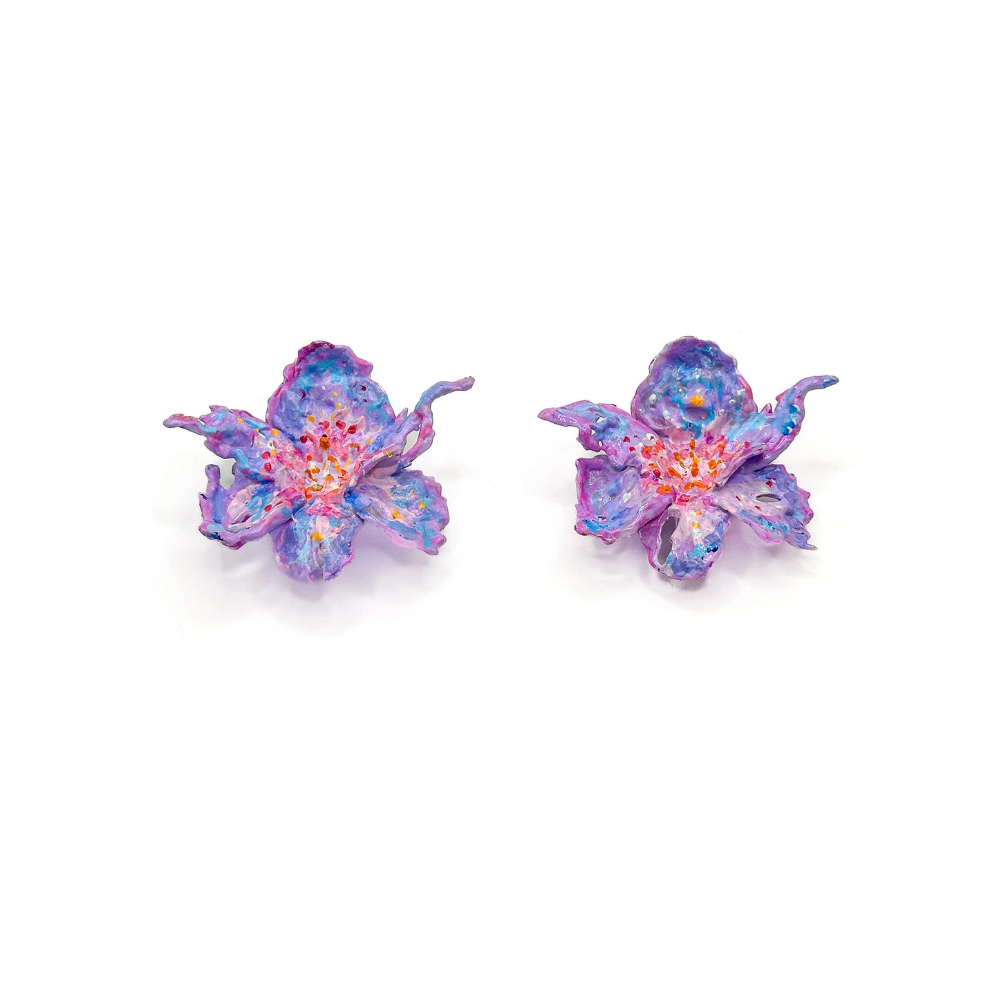 Regular Daffodils Earrings - Lavender Field Fireworks -Artist Collection