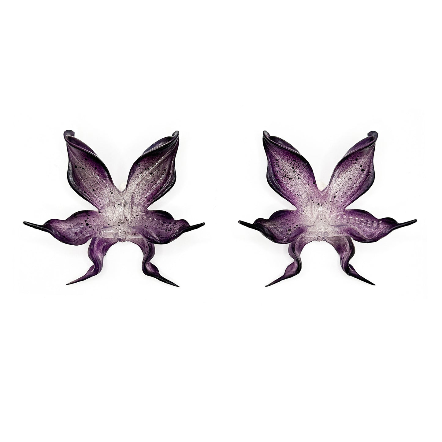 Dark Angel Orchid Earrings