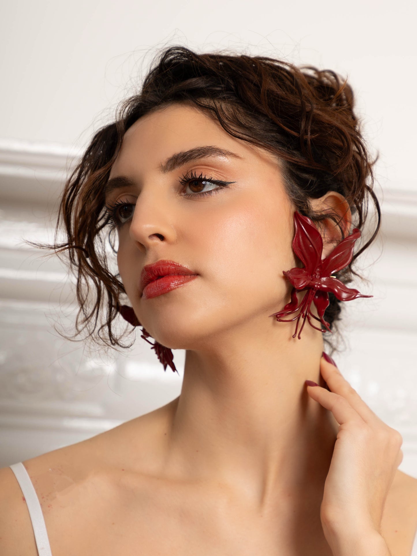 Burning Bloom Orchid Whispers Earrings