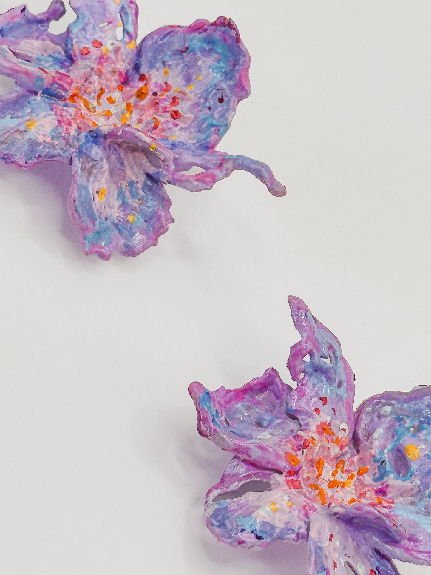 Regular Daffodils Earrings - Lavender Field Fireworks -Artist Collection