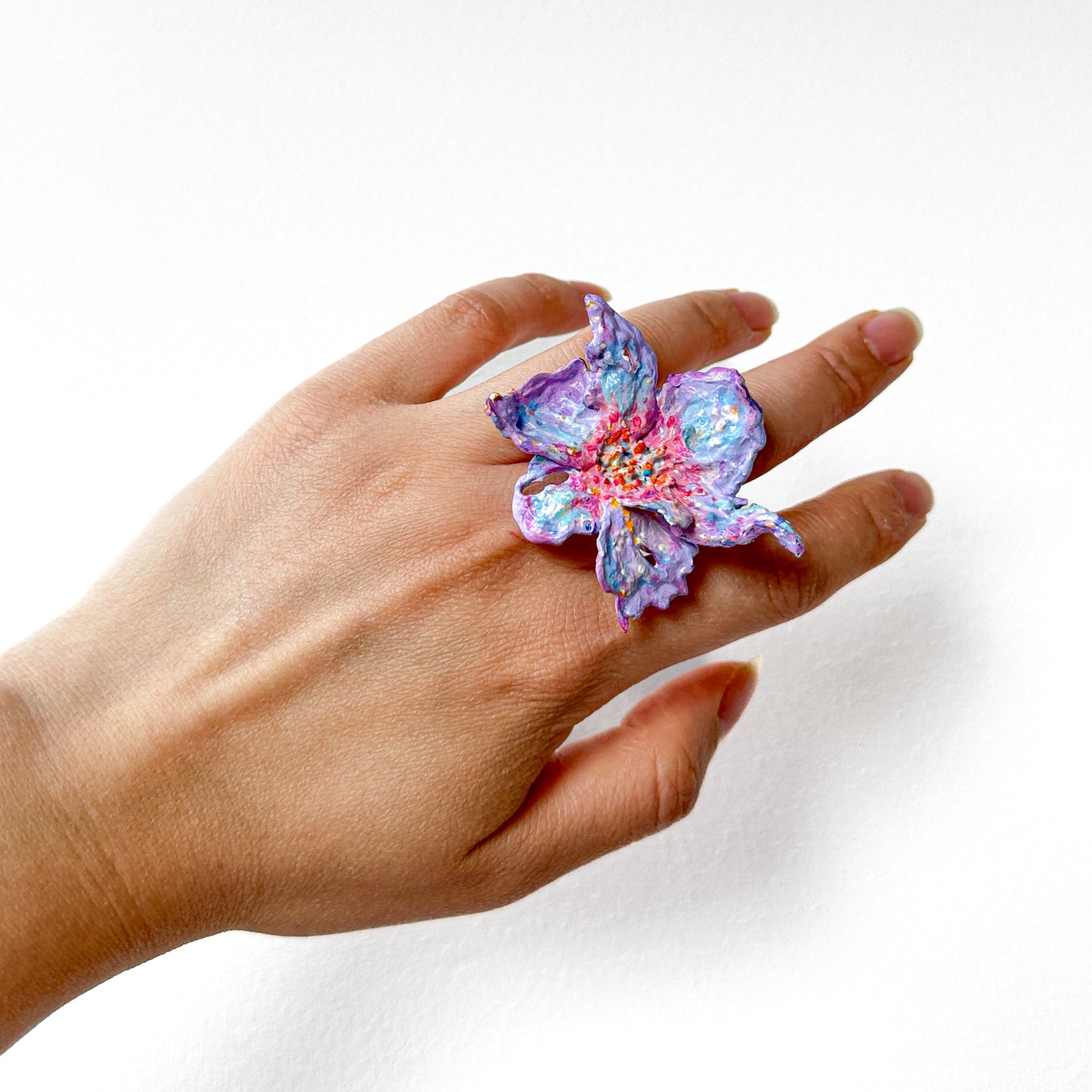 Daffodil Flower Ring Nº1 - Lavender Field Fireworks-Artist Collection