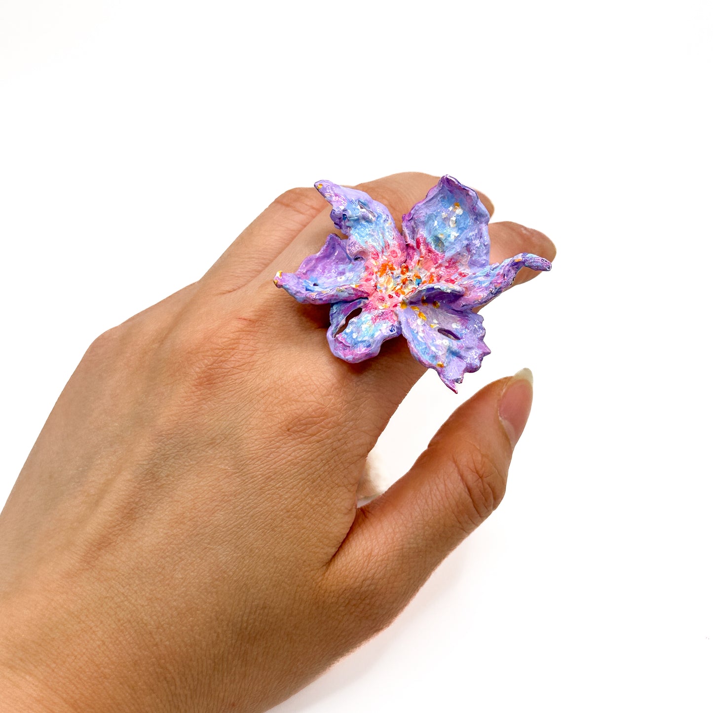 Daffodil Flower Ring Nº1 - Lavender Field Fireworks-Artist Collection