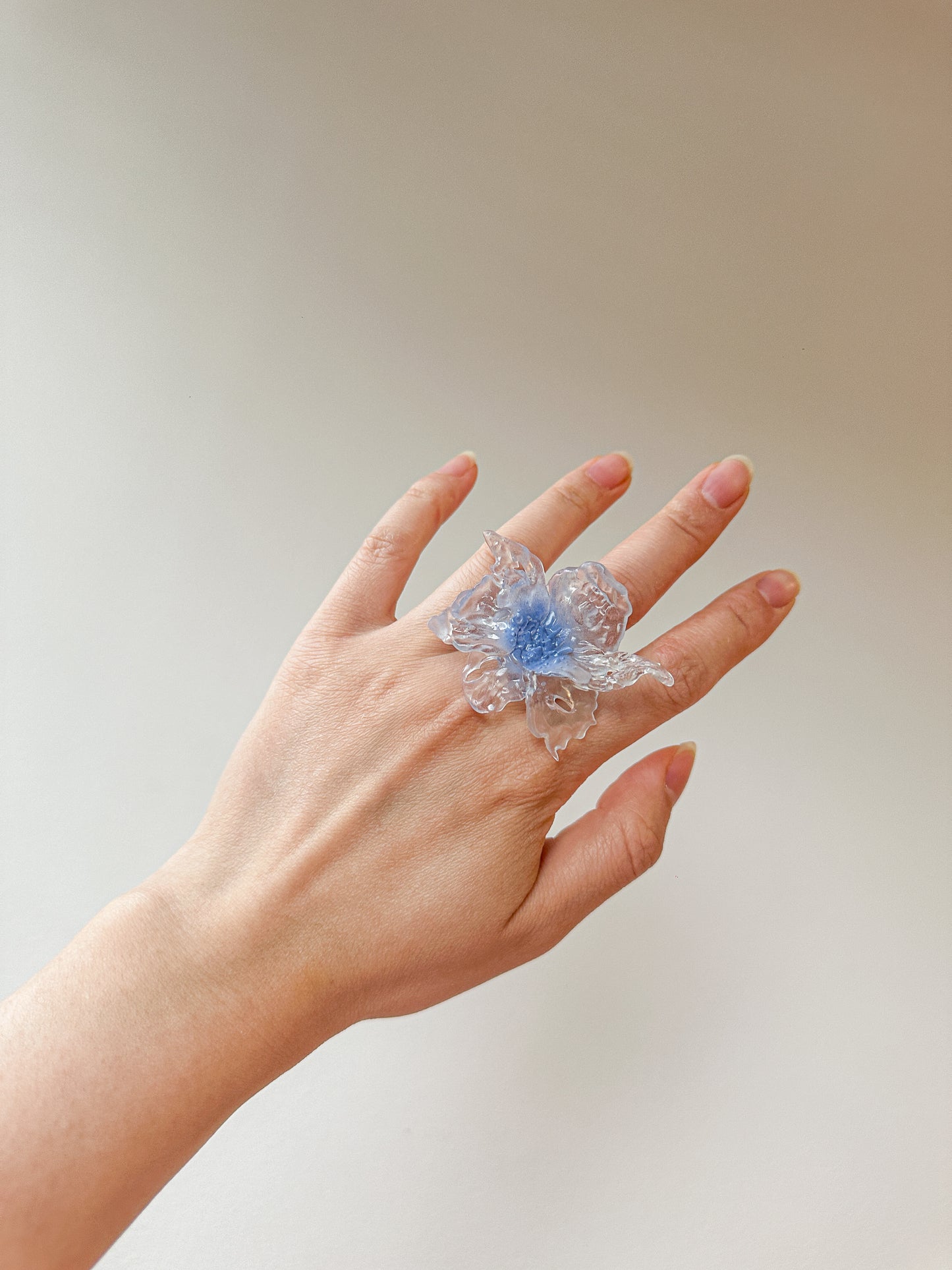 Daffodil Flower Ring Nº1 - Fairy Blue