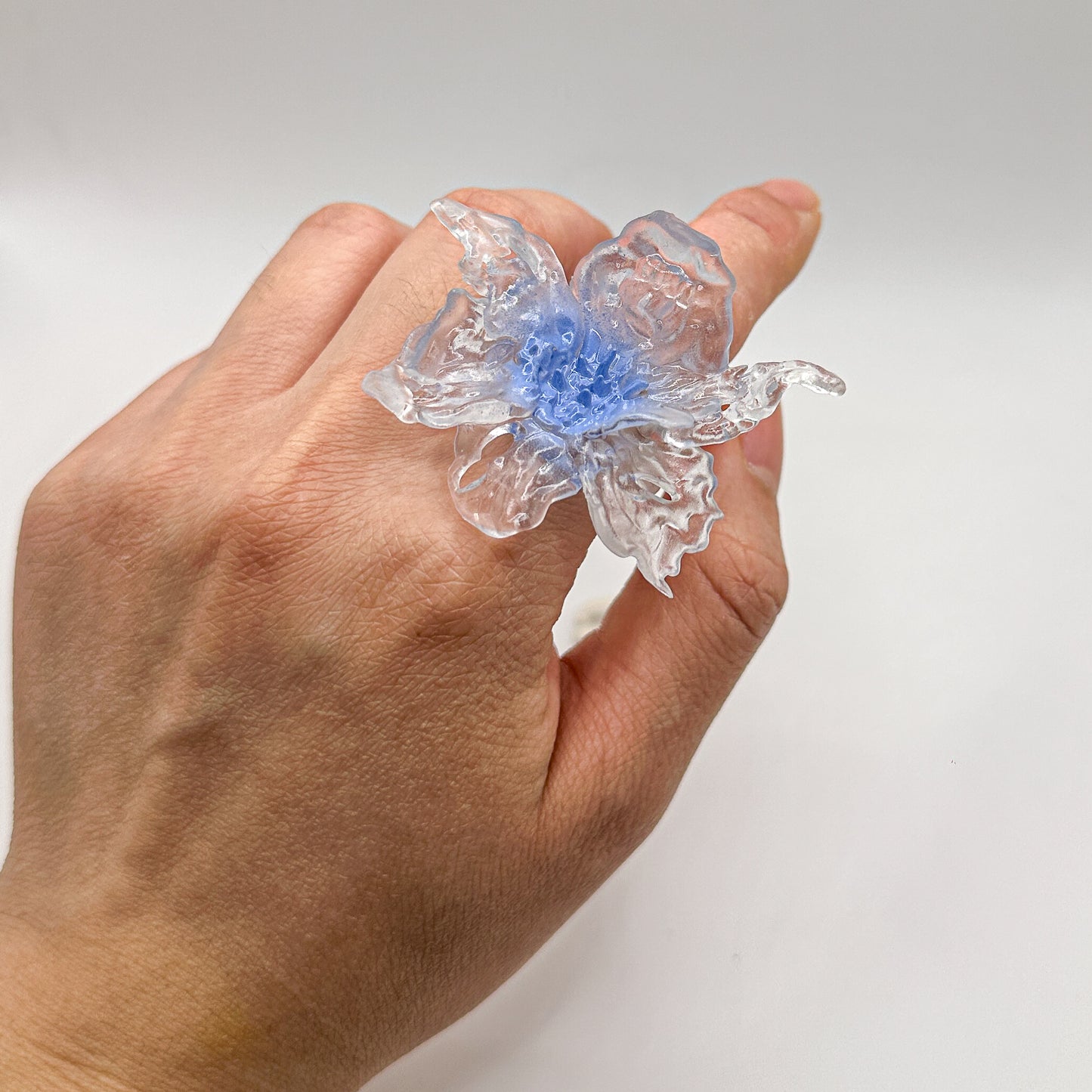 Daffodil Flower Ring Nº1 - Fairy Blue