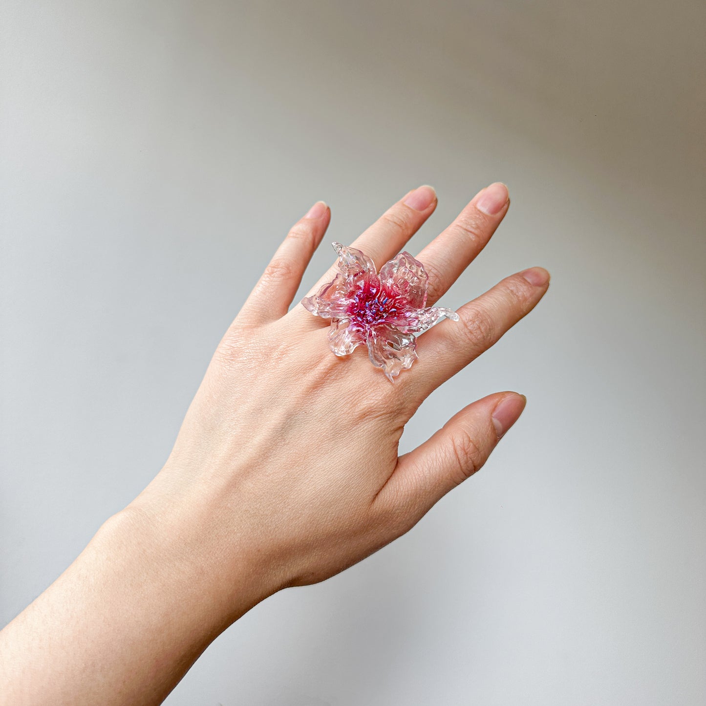 Daffodil Flower Ring Nº1 - Scartlet Point