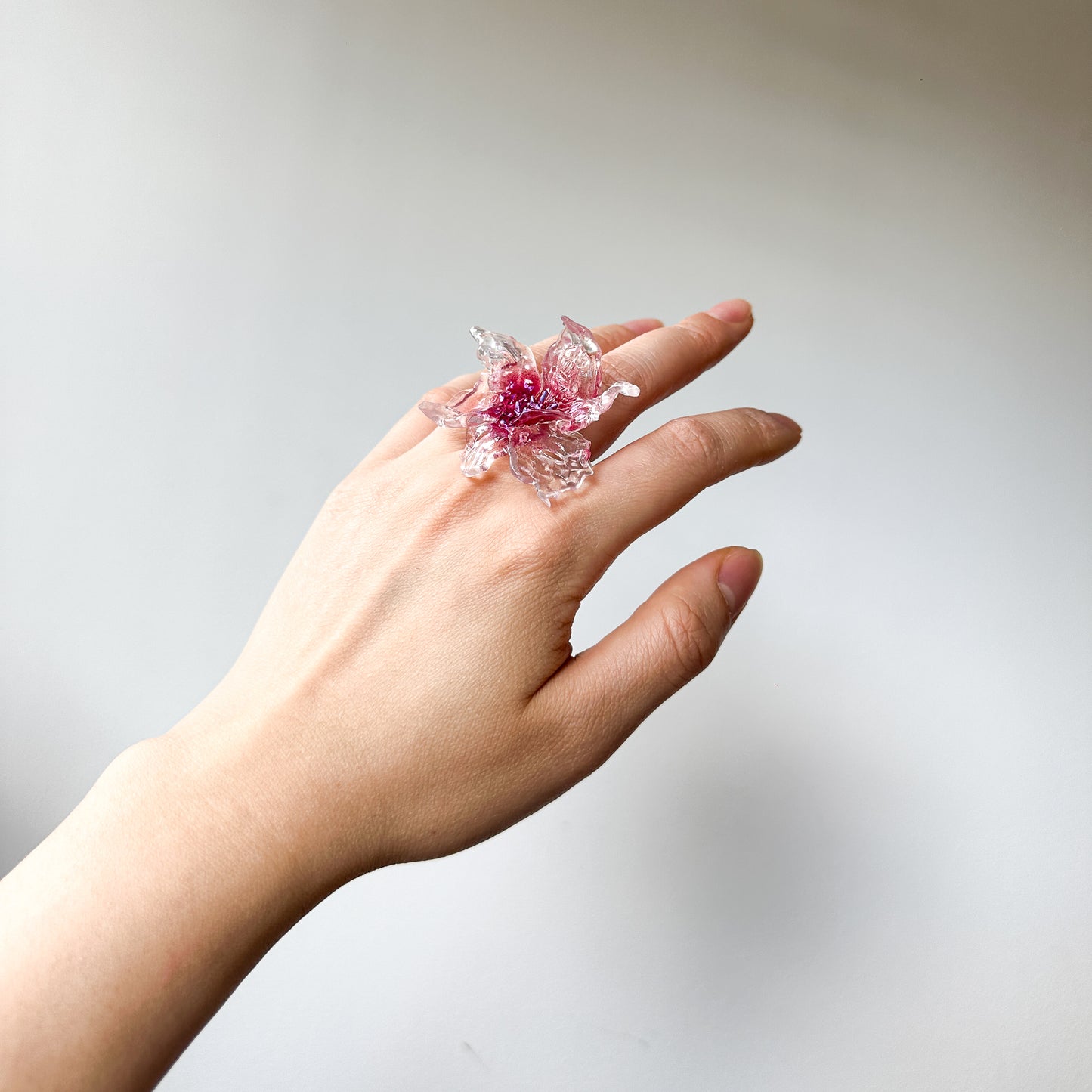 Daffodil Flower Ring Nº1 - Scartlet Point