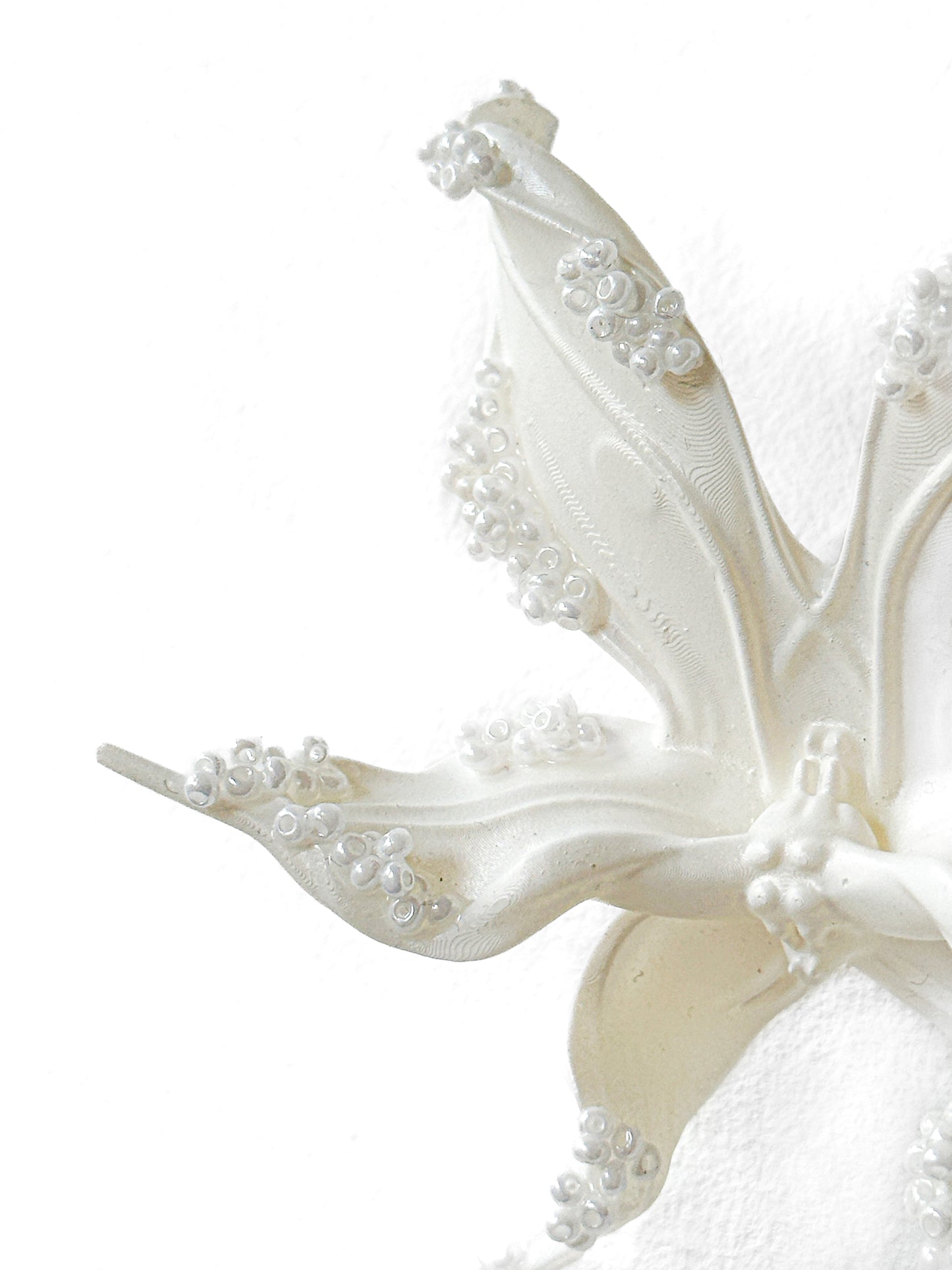 Snow White Beaded Orchid Earrings