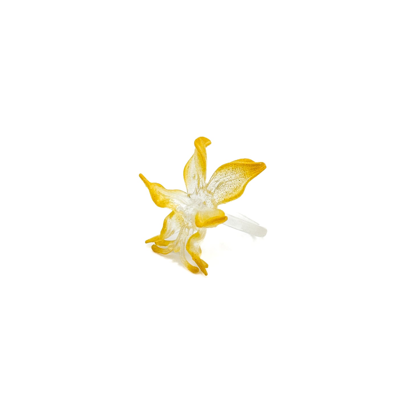 Mini Orchid Whisper Ring - Yellow