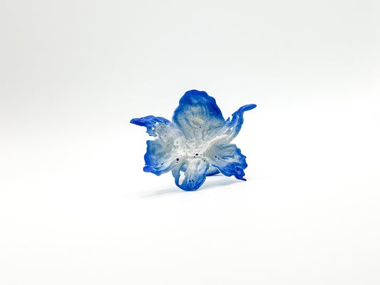 Daffodil Flower Ring Nº1 - Blue Edge