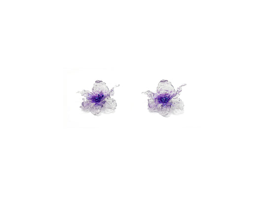 Mini Daffodils Earrings - Purple Point