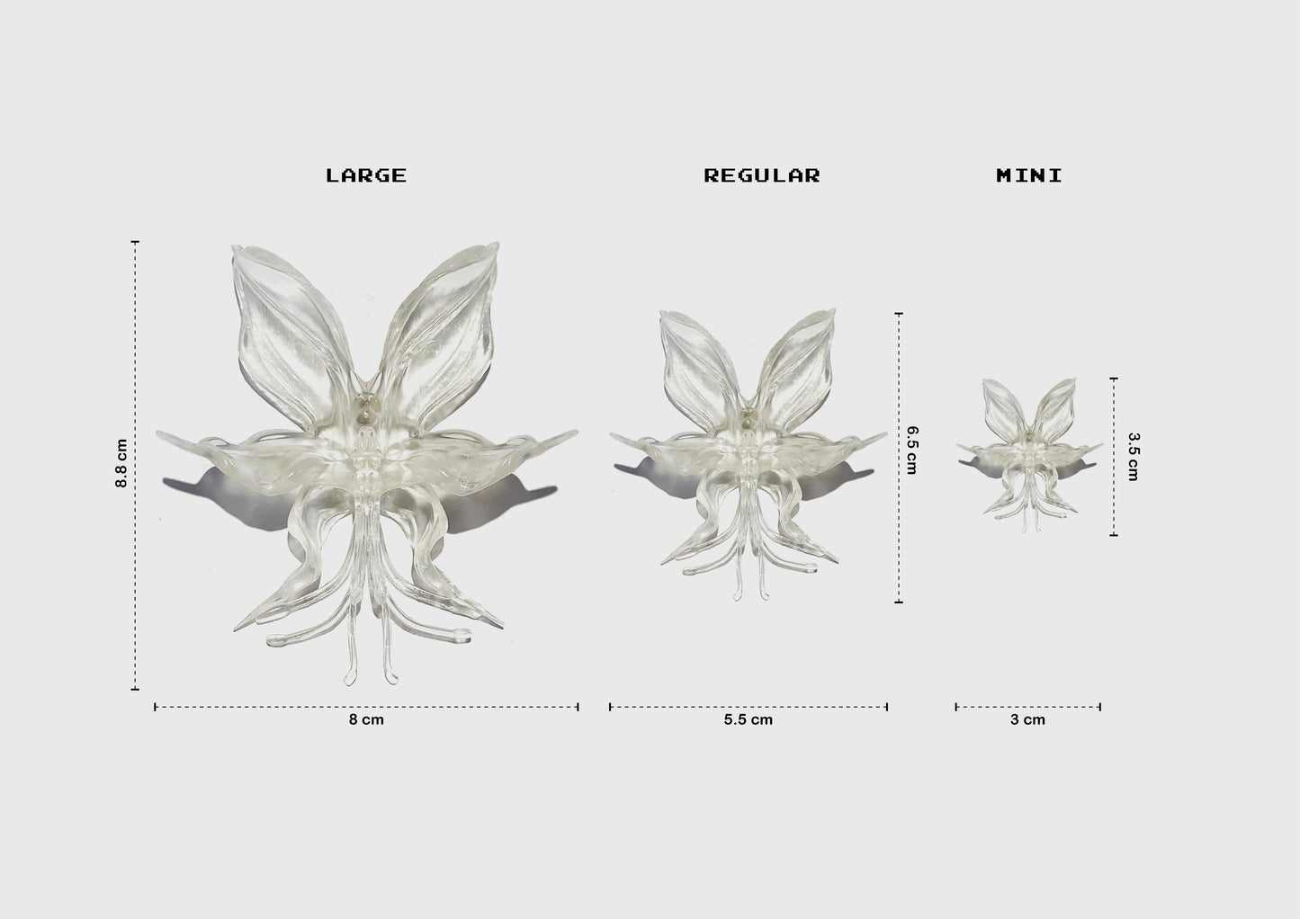Mini Orchid Whisper Earrings - Clear