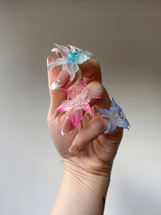 Mini Orchid Whisper Ring - Neon Pink