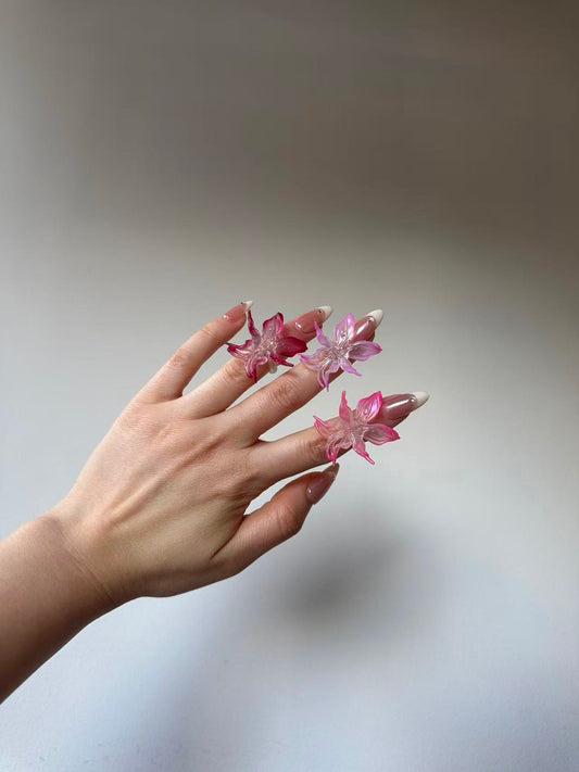 Mini Orchid Whisper Ring - Red