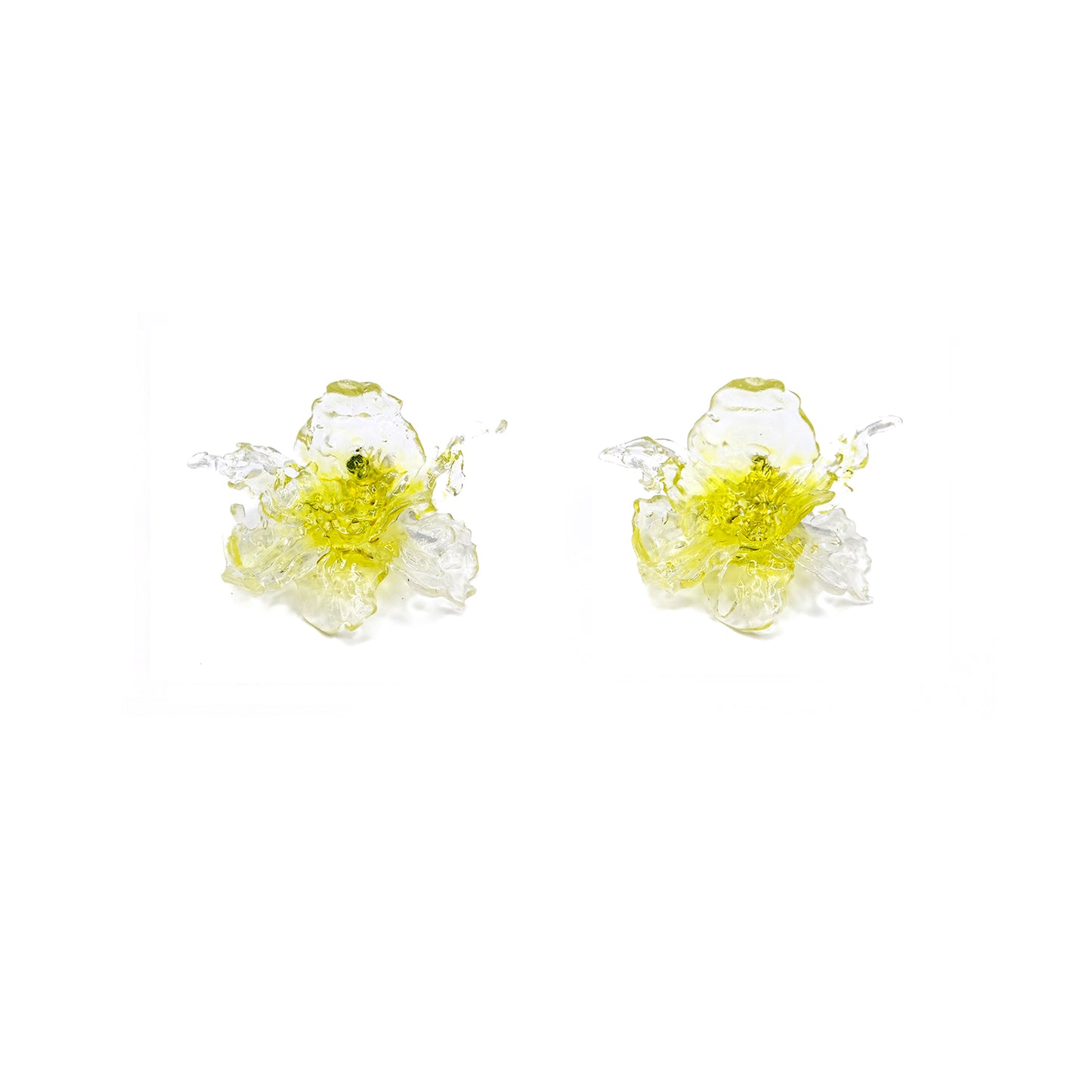 Regular Daffodils Earrings - Green Yellow Point