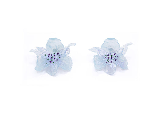 Regular Daffodils Earrings - Icelandic Blue &Purple/Green