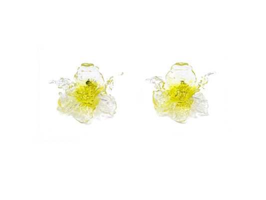 Regular Daffodils Earrings - Green Yellow Point