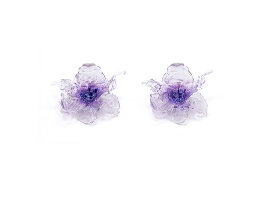 Regular Daffodils Earrings - Purple Point