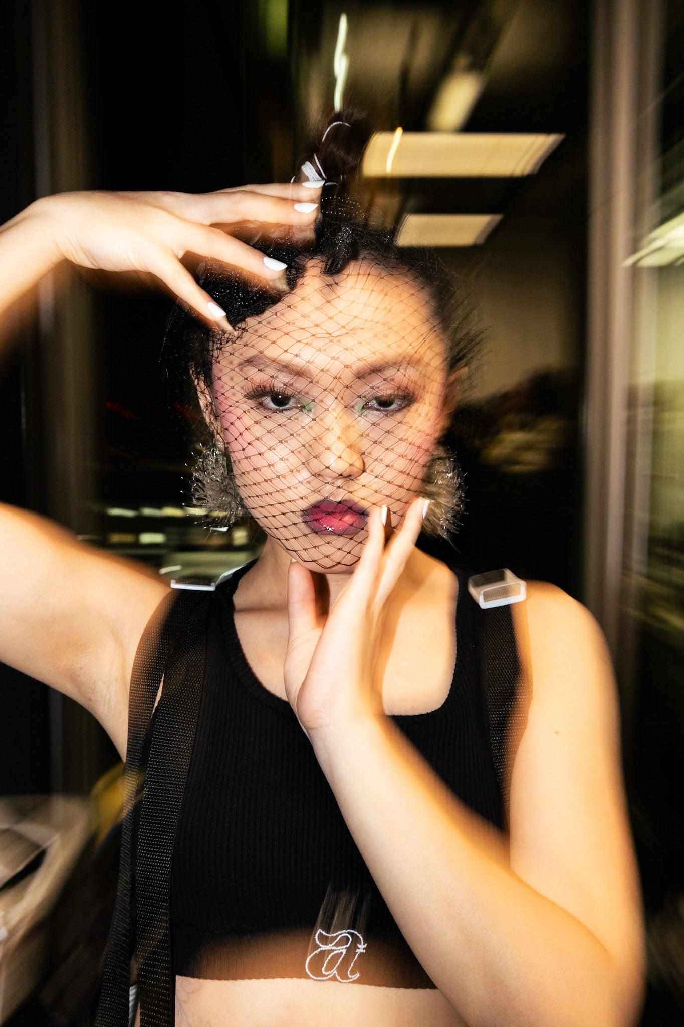 Botanic Elegy Hoop Earrings - Black