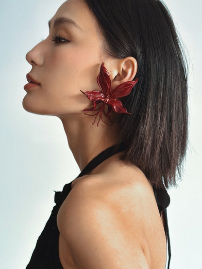 Burning Bloom Orchid Whispers Earrings