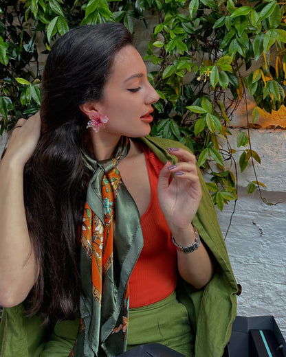 Regular Daffodils Earrings - Red Point