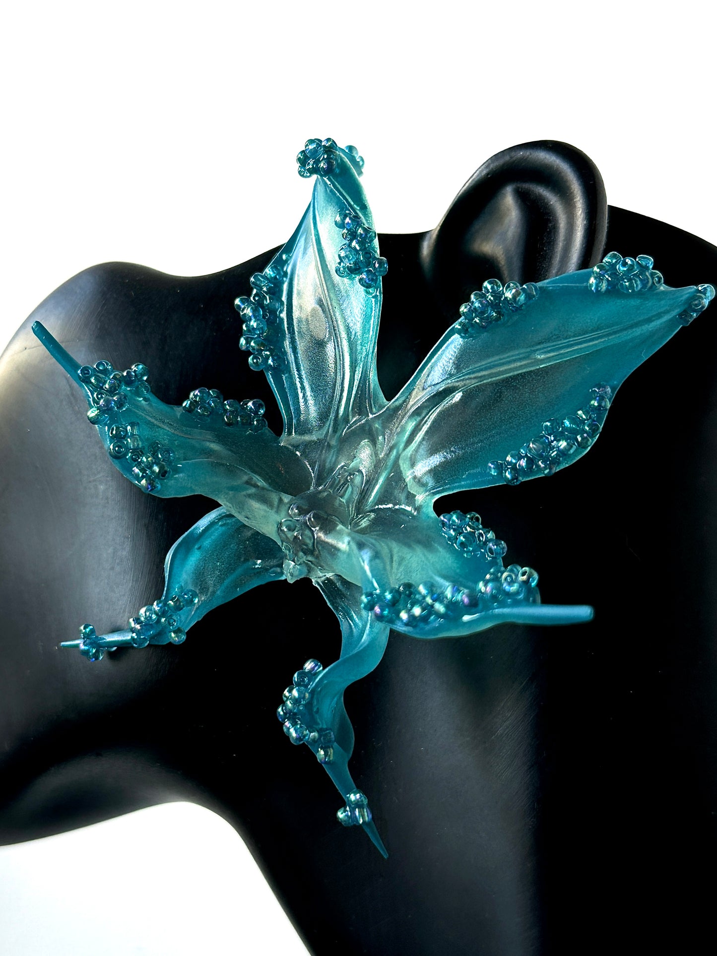 Oceanbloom Beaded Orchid Earrings