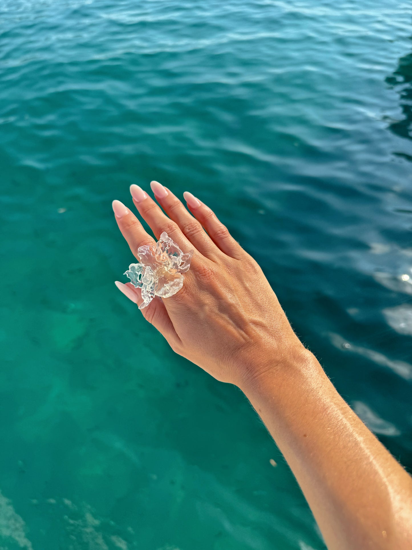 Daffodil Flower Ring Nº1 - Clear