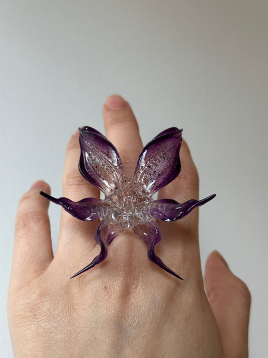 Dancing Orchid Ring - Dark Angel
