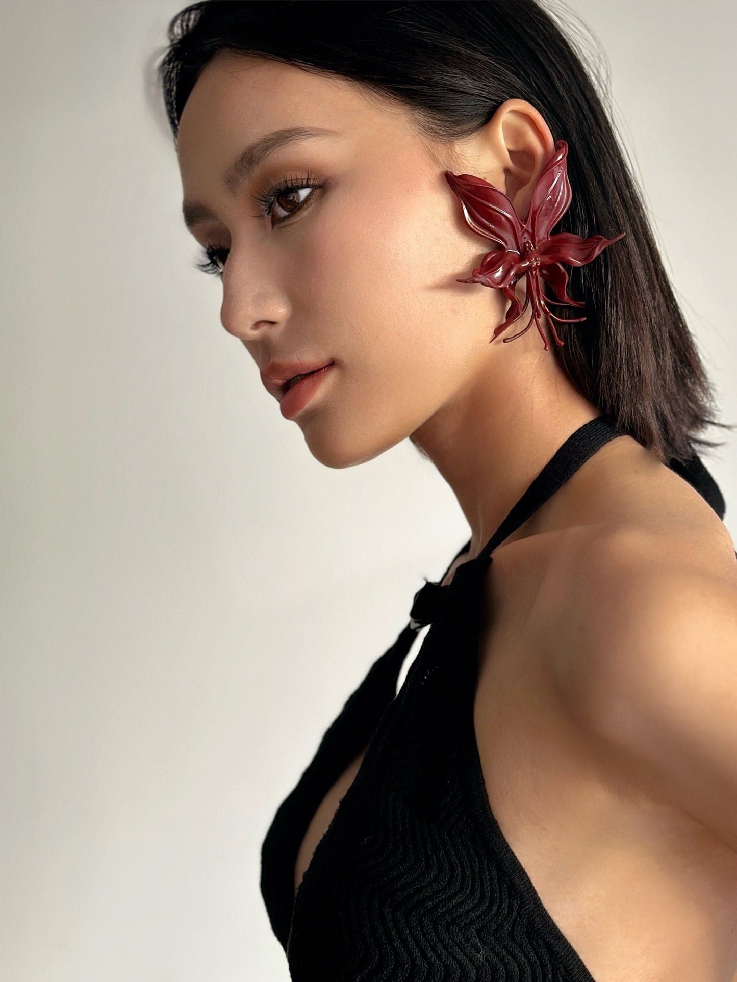 Burning Bloom Orchid Whispers Earrings