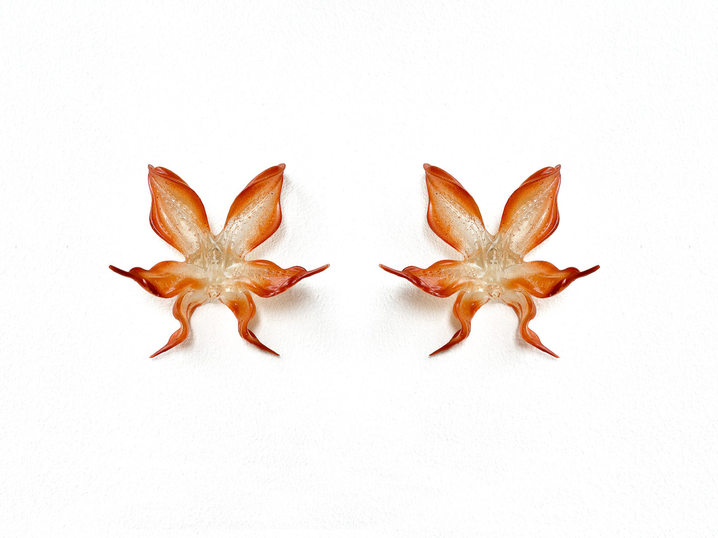 Burnt Sunset Orchid Earrings