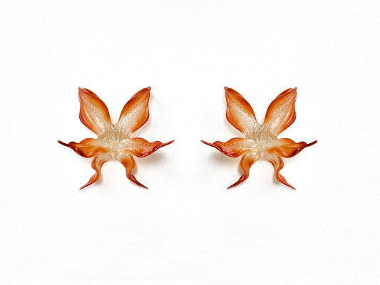 Burnt Sunset Orchid Earrings