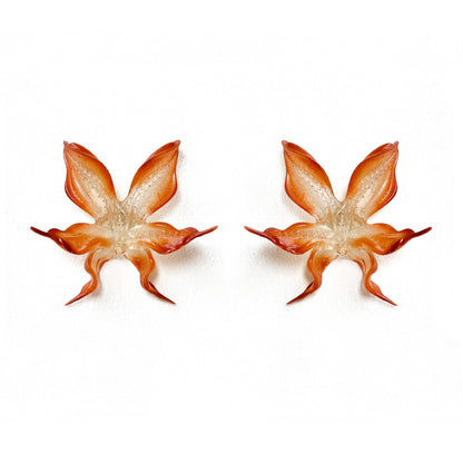 Burnt Sunset Orchid Earrings