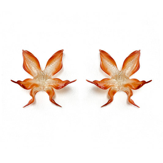 Burnt Sunset Orchid Earrings