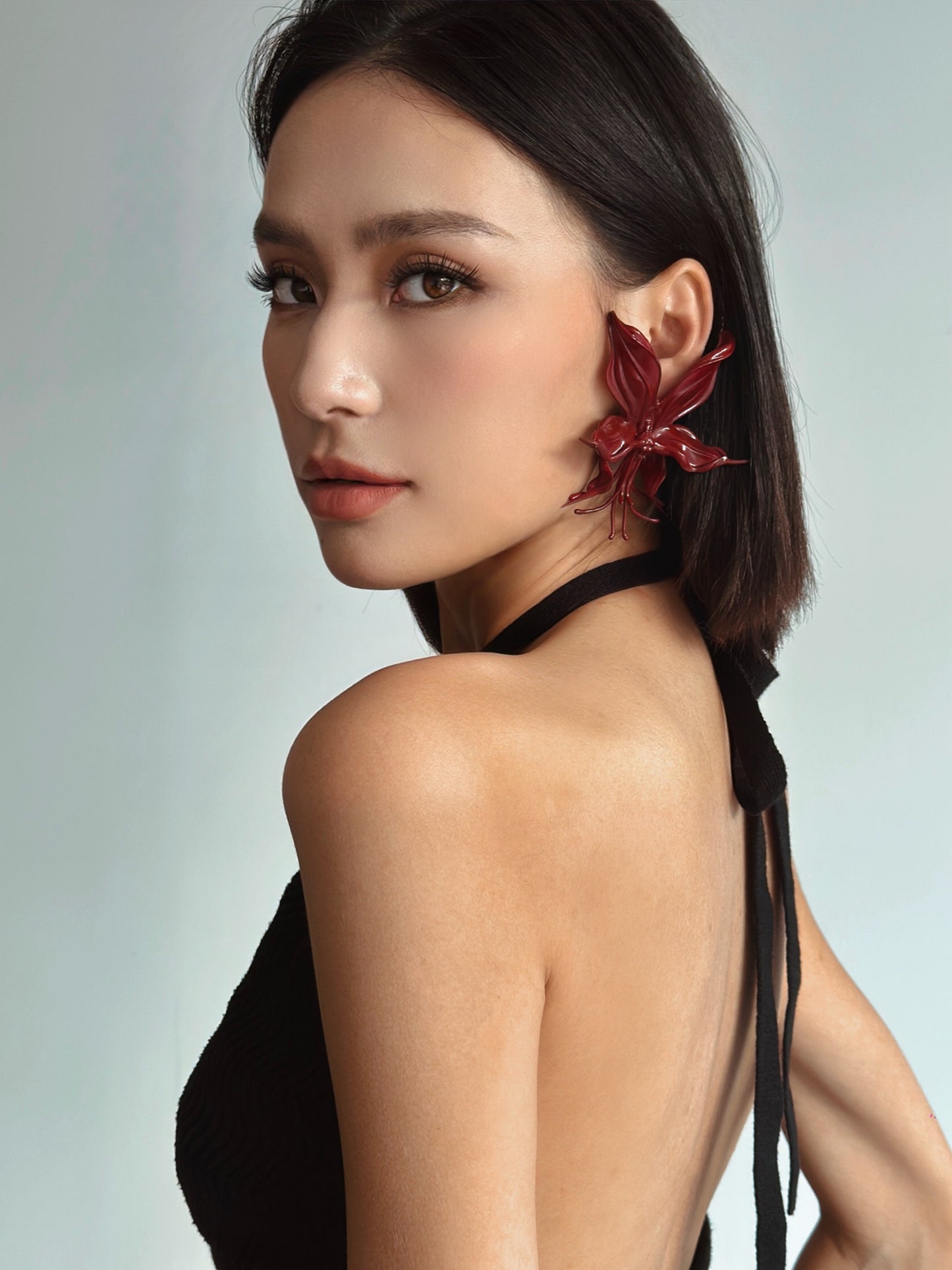 Burning Bloom Orchid Whispers Earrings