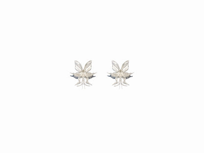 Mini Orchid Whisper Earrings - Clear