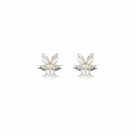 Clear Orchid Whisper Earrings- Mini