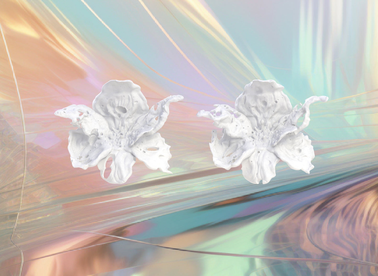 Regular Daffodils Earrings - White