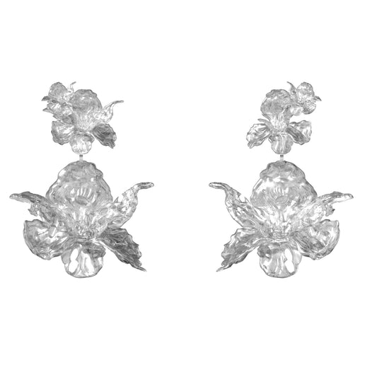 Clear Blossom Mega Daffodils Earrings