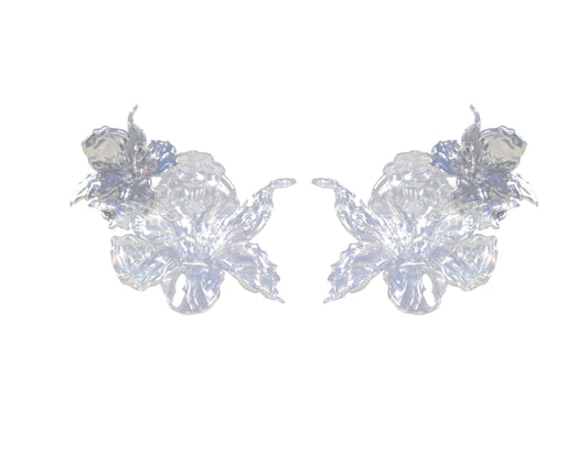 Clear Blossom Duo Daffodils Earring