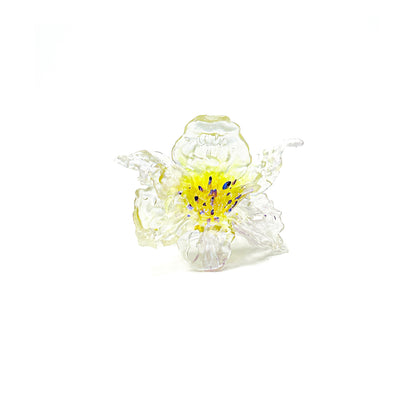Daffodil Flower Ring Nº1 - Green Yellow Point