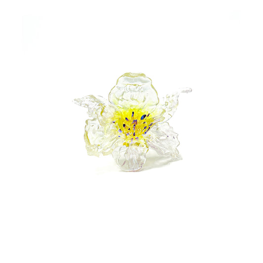 Daffodil Flower Ring Nº1 - Green Yellow Point