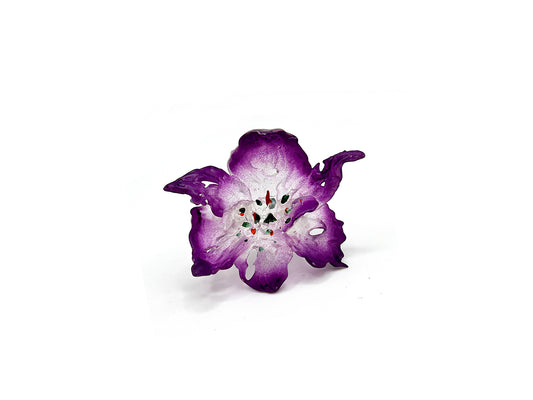 Daffodil Flower Ring Nº1 - Purple Edge