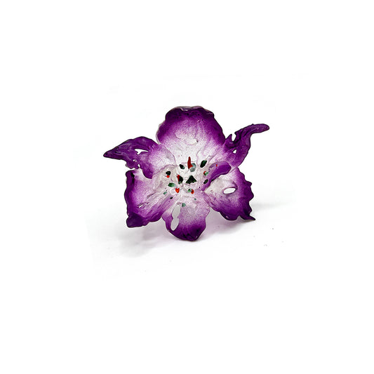 Daffodil Flower Ring Nº1 - Purple Edge