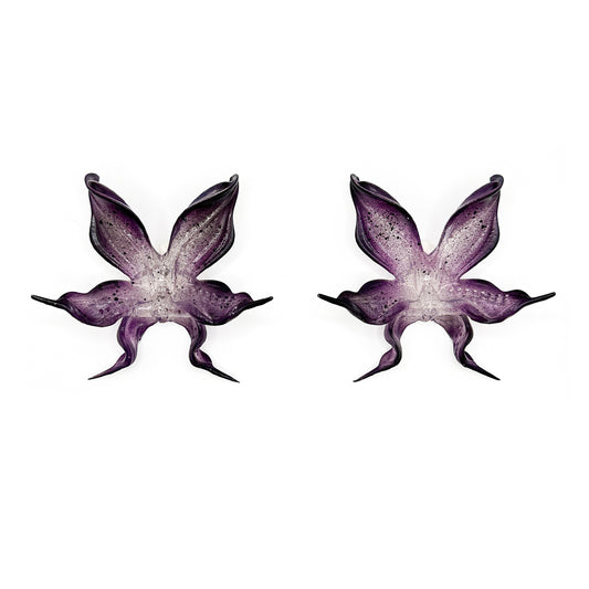 Dark Angel Orchid Earrings