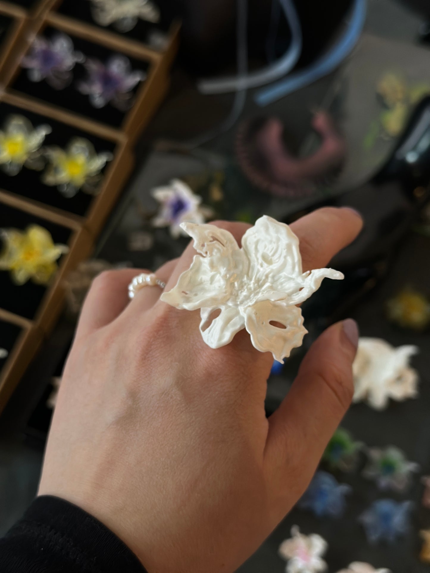 Daffodil Flower Ring Nº1 - White
